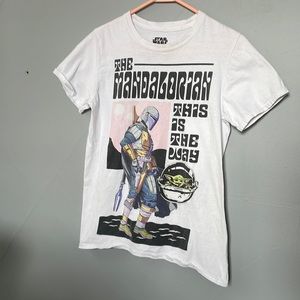 The Mandalorian This Is The Way Retro Font Men’s Small Graphic T Shirt Star Wars